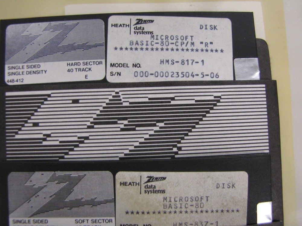 Heath Zenith Data Systems Binders - SUPERSORT & BASIC-80 w/ 4x 5.25" Disks