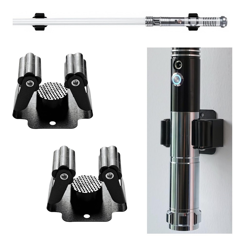 Adjustable Lightsaber Wall Mount Vertical Display Stand Horizontal Light Sabe...