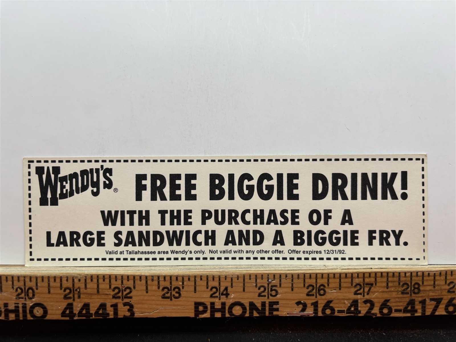 1992 Tallahassee Florida State Just Say Noles Wendy's ACC Bumper Sticker Vintage