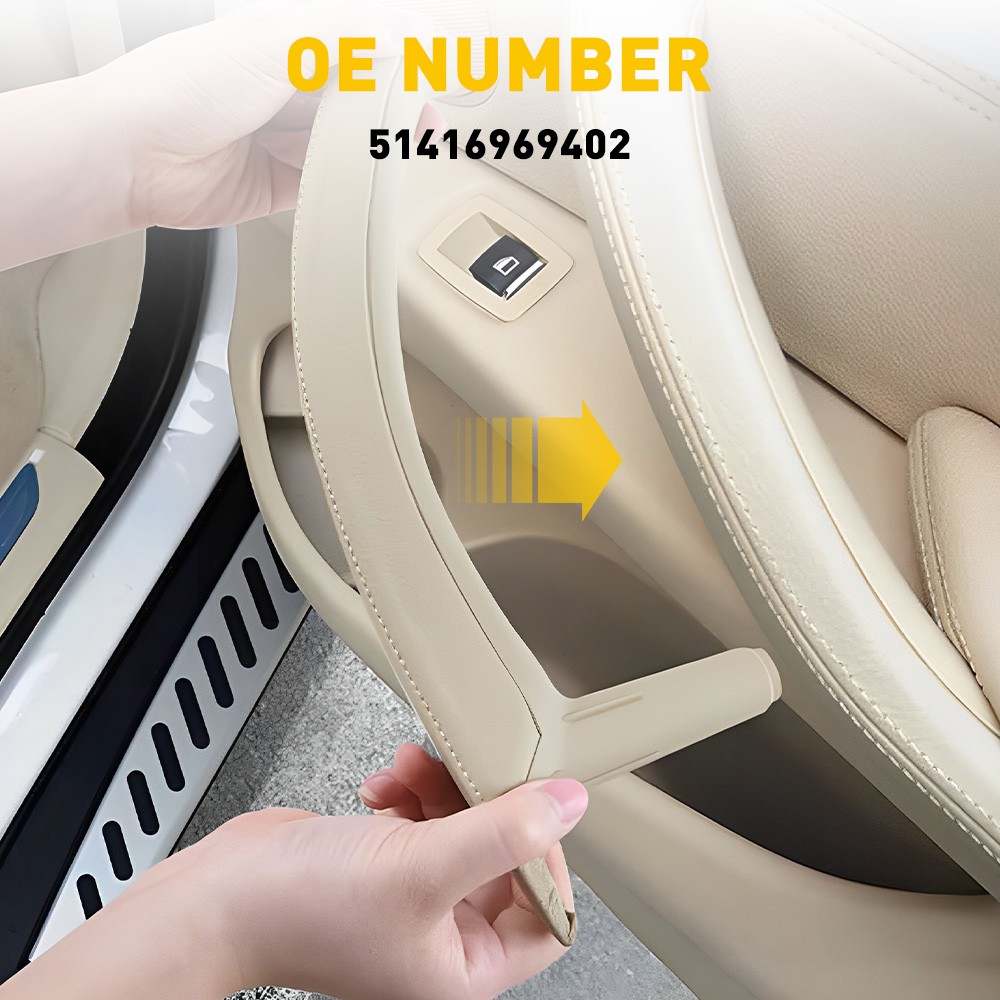 For 2007-2014 BMW E70 X5 Right Passenger Inner Door Panel Handle Pull Trim Cover