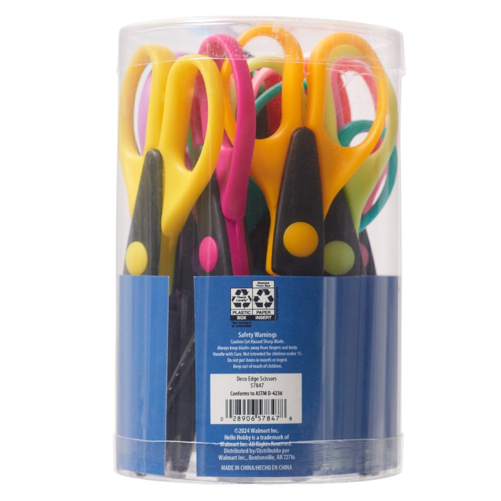 6.5" Decorative Edge Scissors 12 Pieces