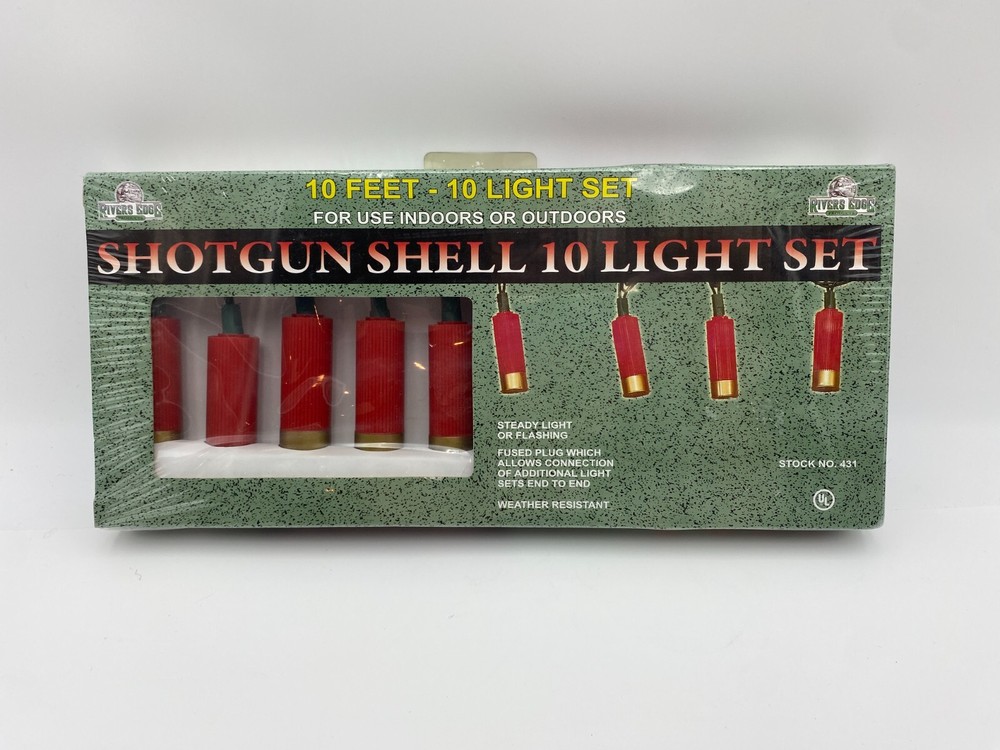 SHOTGUN SHELL 10 Light Set Inside or Outside Steady or Flashing!  Hunter NEW