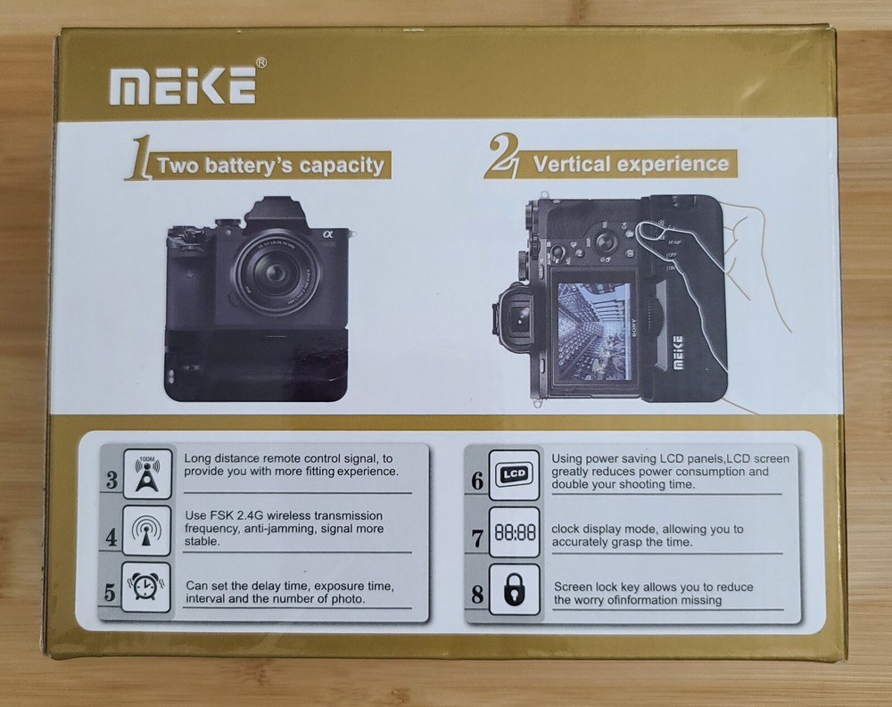 MEIKE MK-A7R IV Pro Remote Battery Grip With Vertical Shutter Function For Sony