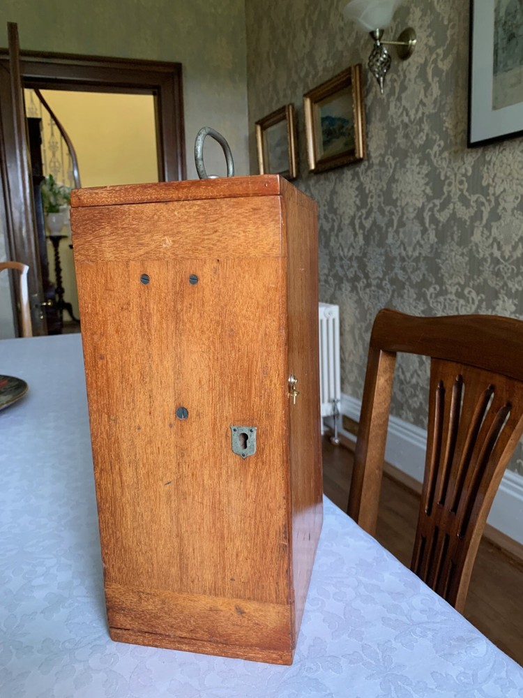 Antique C. Baker - Brass Monocular Microscope - circa 1920s, Cased