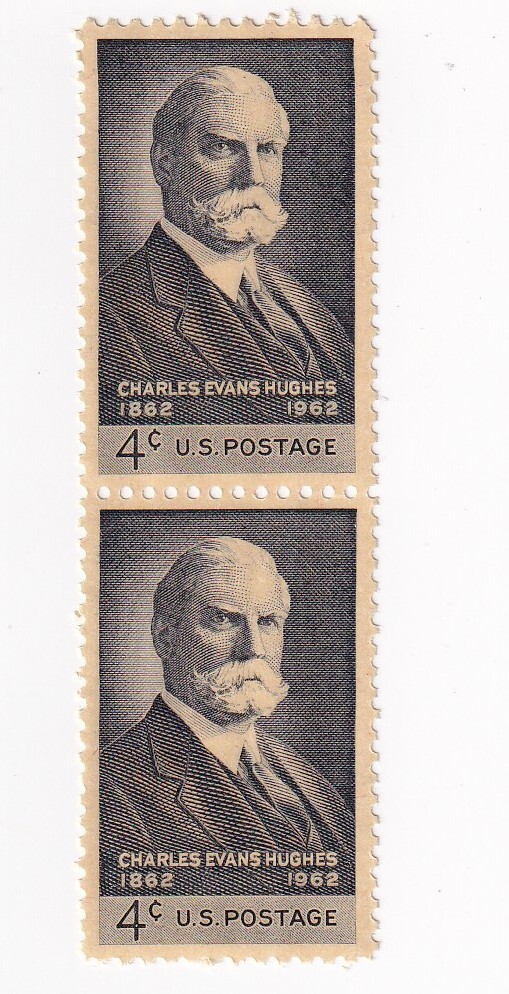 STAMP US SCOTT 1195 "Charles E. Hughes" 4 CENT 1962 MNH VERT PAIR