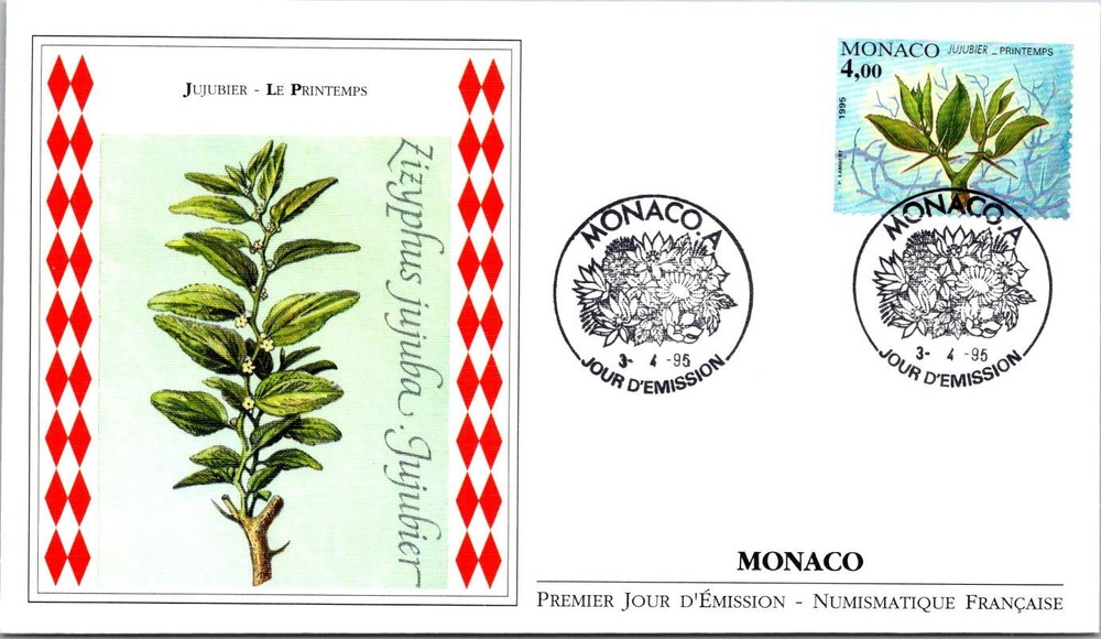 Monaco  FDC 1995 Jujube Spring - A03321