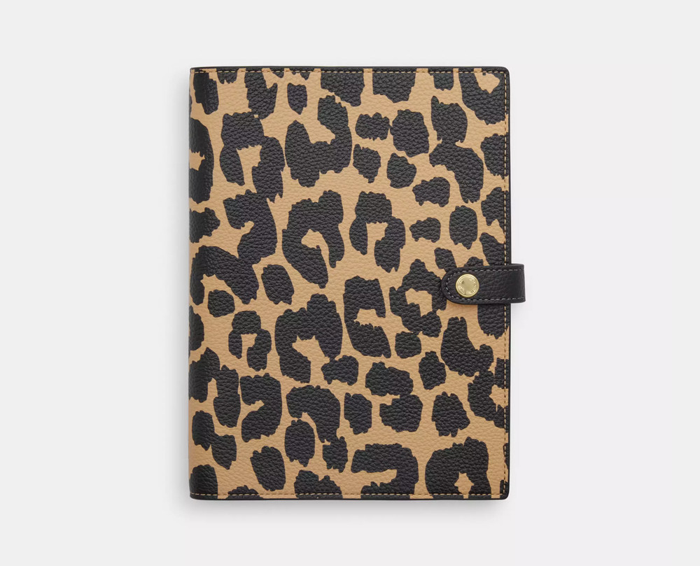 2025 Coach Notebook With Leopard Print NEW