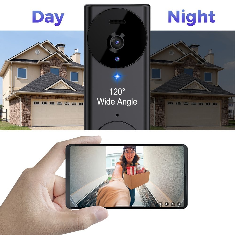 Wireless WiFi Video Doorbell Smart Phone Camera Door Bell Ring Intercom Security