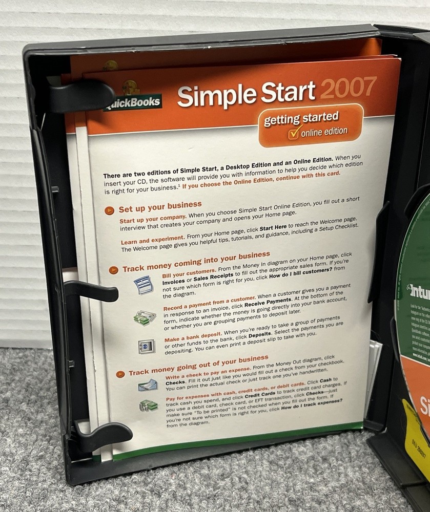 QuickBooks Simple Start 2007 Essentials Edition Financial Windows Vista 2000 XP