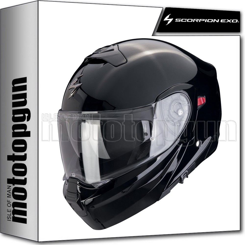 SCORPION MODULAR MOTORCYCLE HELMET EXO-930 EVO SOLID BLACK M