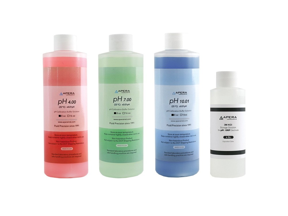 Apera Instruments, LLC-AI1109 8oz. pH Calibration Buffer Solution Kit (pH...