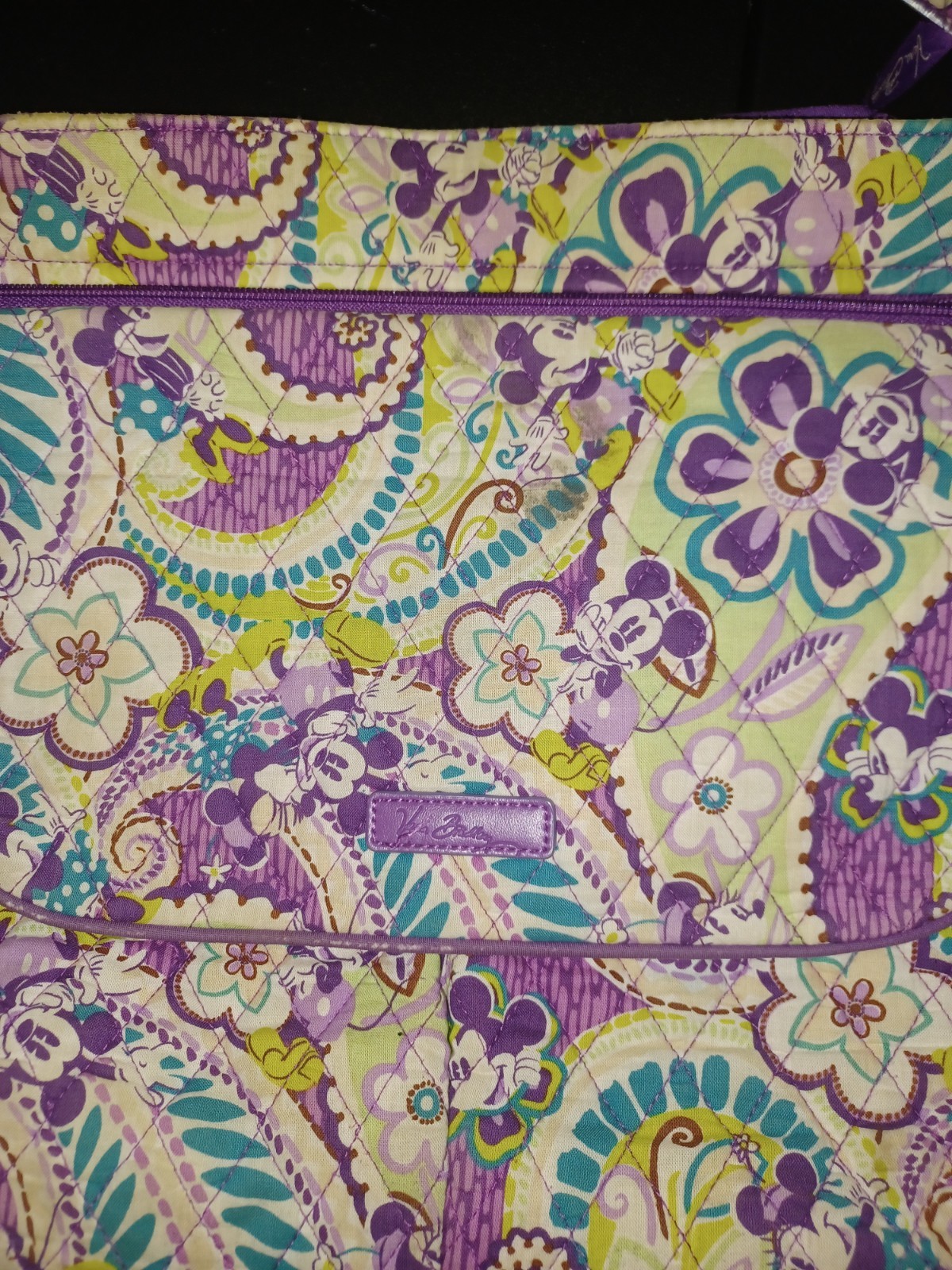 Disney Parks Vera Bradley Plums Up Cross Body Messenger Bag