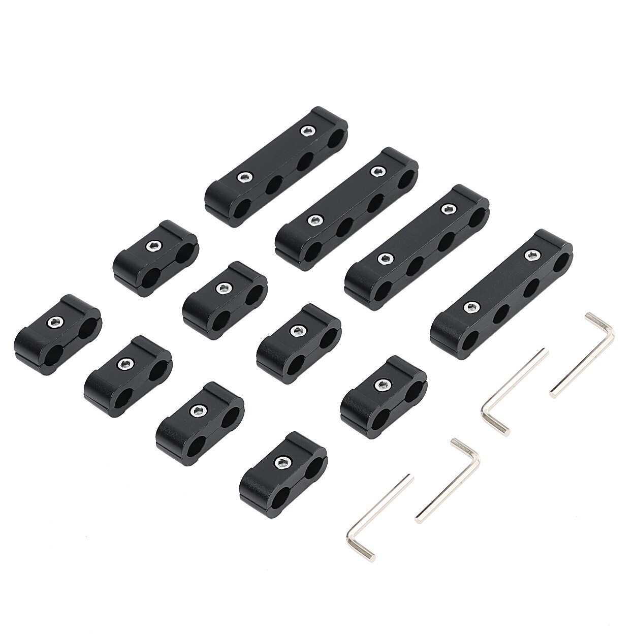 12Pcs Engine Spark Plug Wire Separator Divider Suit Fits For 8mm 9mm 10mm Black