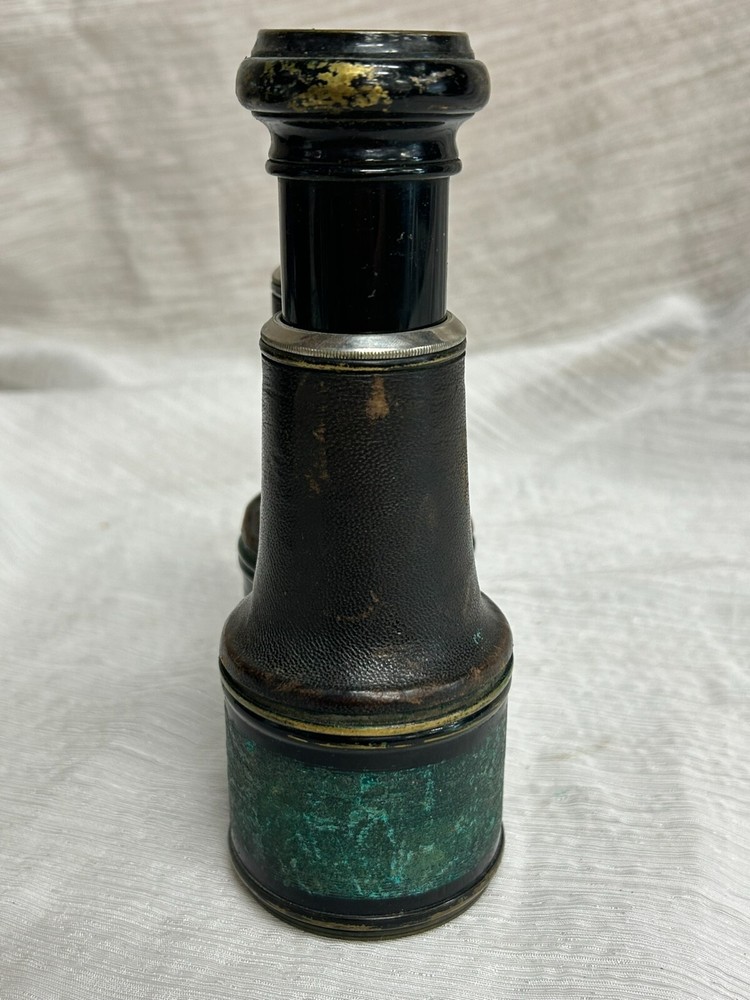 Antique Verdi Paris Binoculars with Leather Case
