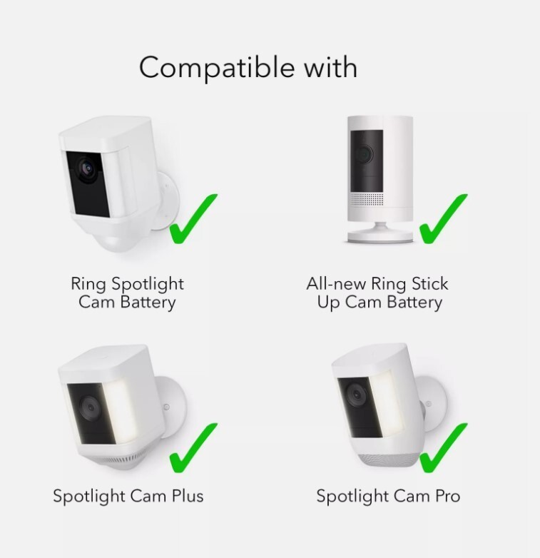 Wasserstein Weatherproof Gutter Mount for Ring Spotlight Cam Pro and Plus WHITE