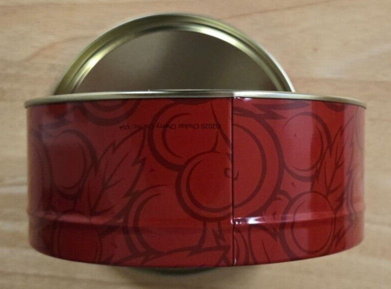 Chukar Cherries Round Empty Tin Decor