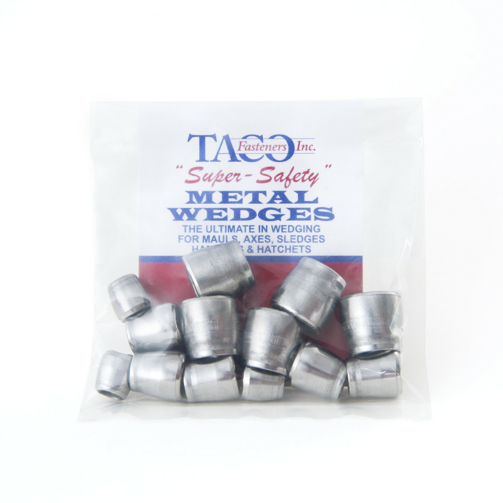 15 pack round metal axe and hammer wedges