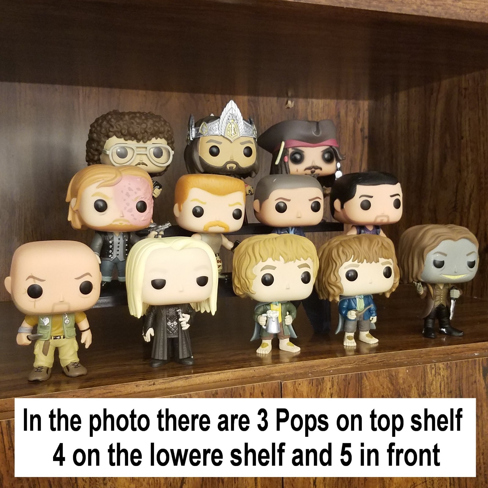 12 inch - 2-Tier Black Riser Display Stand Shelf - For Small Such as Funko Pops