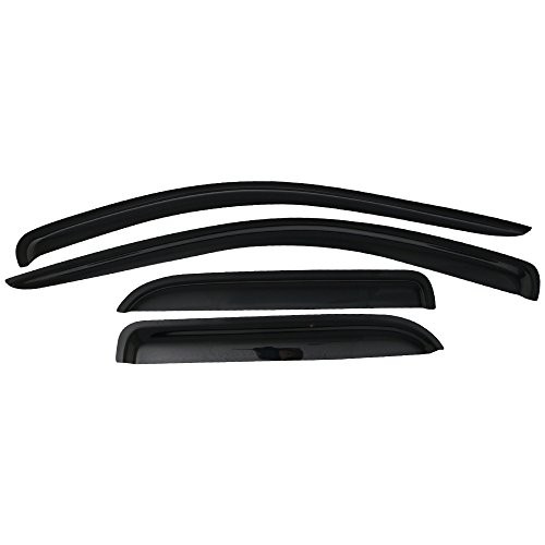 Tape On External Window Visor, Compatible with 2002-2009 Dodge Ram Quad Cab,