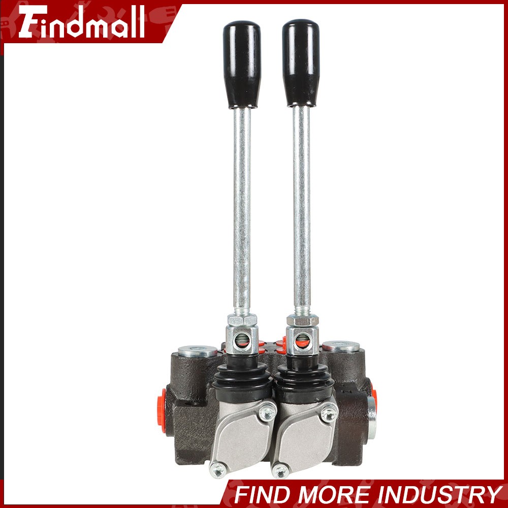 2 Spool 11 GPM Hydraulic Monoblock Double Acting Control Valve SAE Ports