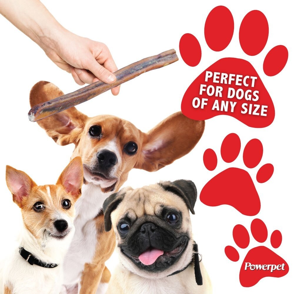 Bully Sticks 12" 100% Natural Dog Chews & Treats, BRC Certified