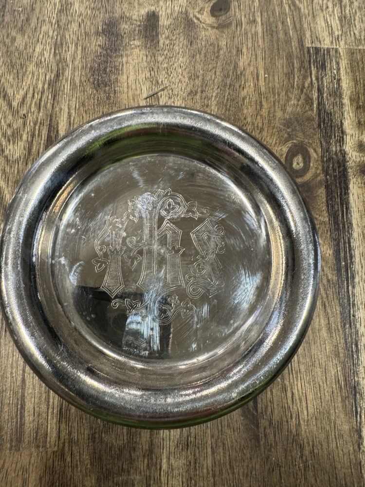 2 Eucharistic Serving Plate Small Silver Plated