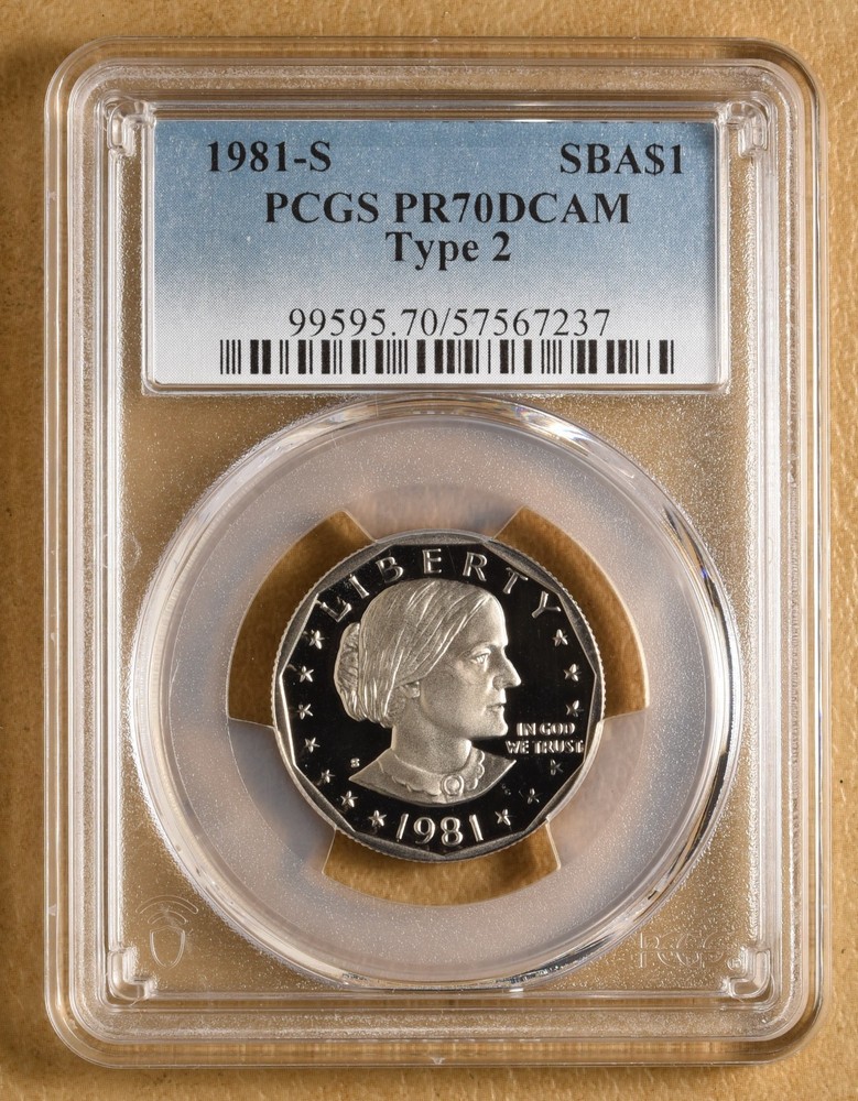 1981 S Type Two Susan B Anthony Dollar PCGS PR70DCAM