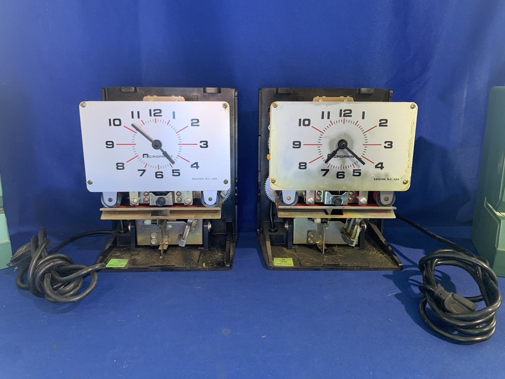 Acroprint Time Recorder Co. 150NR4 Tested With Keys * Read Description *