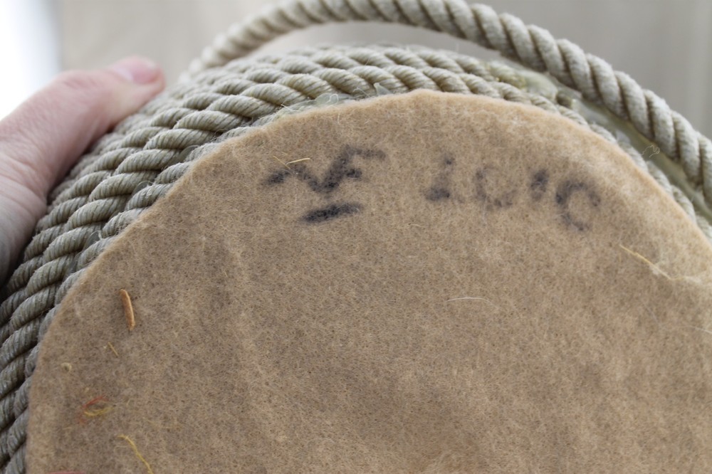 Handmade Lariat Lasso Rope Basket Signed