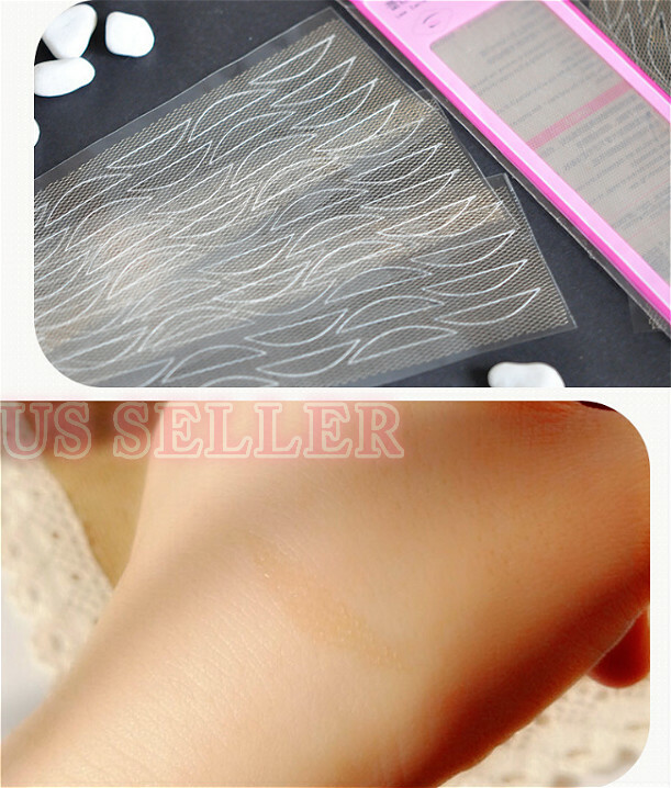 120 pcs Lace Double Eyelid Tape Fiber Invisible Eyelid Lifting Glue Not Include