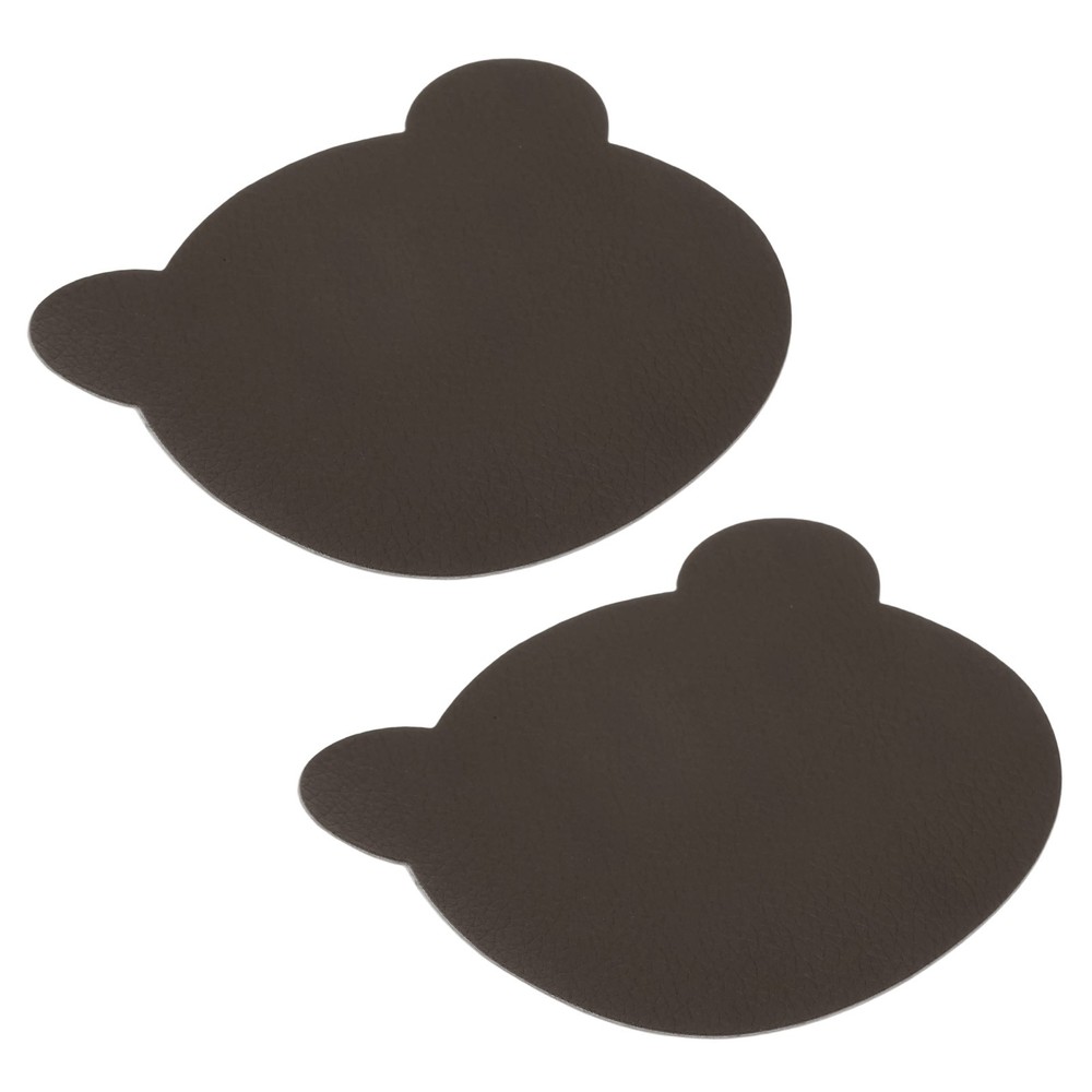 Leather Repair Patch, 2 Pcs Self Adhesive Vinyl Patch, 4 x 3.5" Coffee