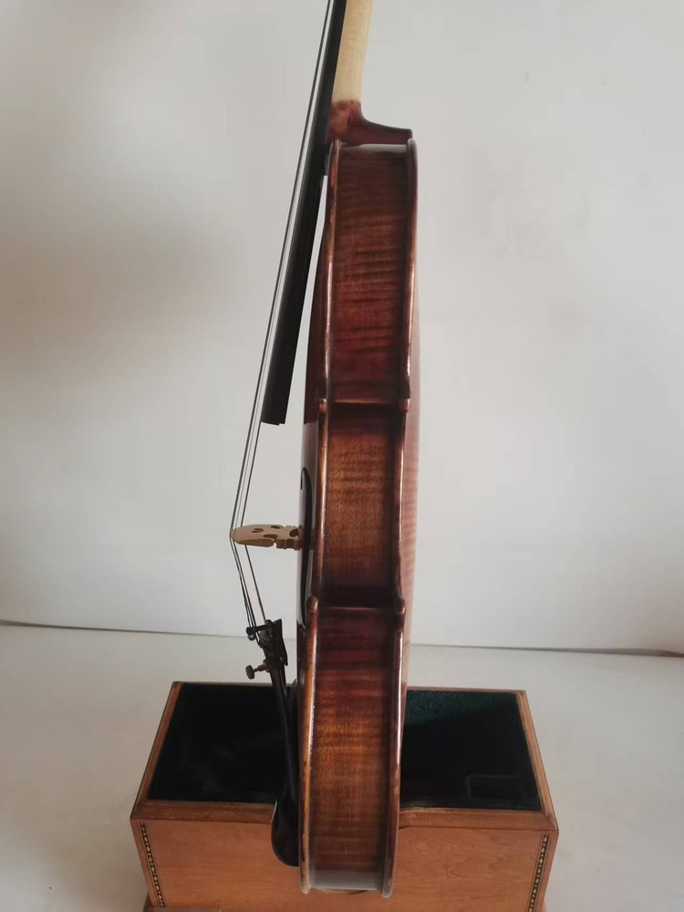 4/4 Violin solid Flamed maple back spruce top hand made Nice Sound K3461