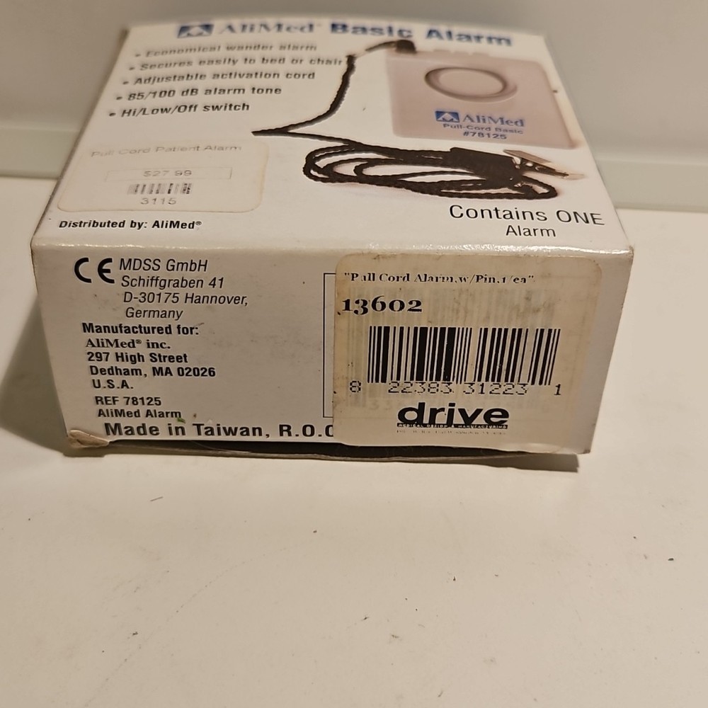 AliMed Pull-Pin Alarm Pull Cord Alarm NIB