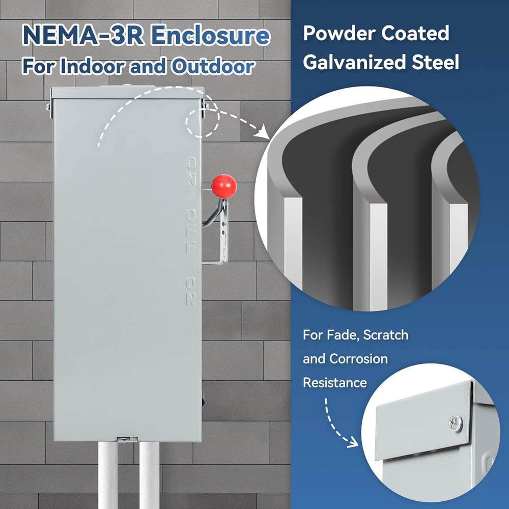 Generator Transfer Switch 50 Amp Kit, 100 Amp Double Throw Transfer Switch Built