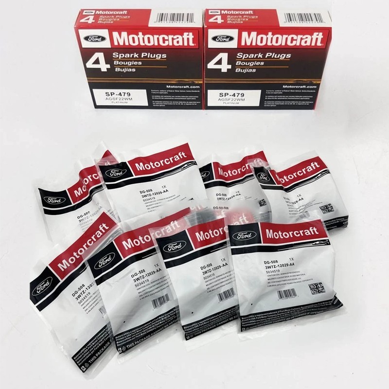 8Set OEM Motorcraft Ignition Coil DG508 &Spark Plug SP479 For Ford F150 4.6 5.4L