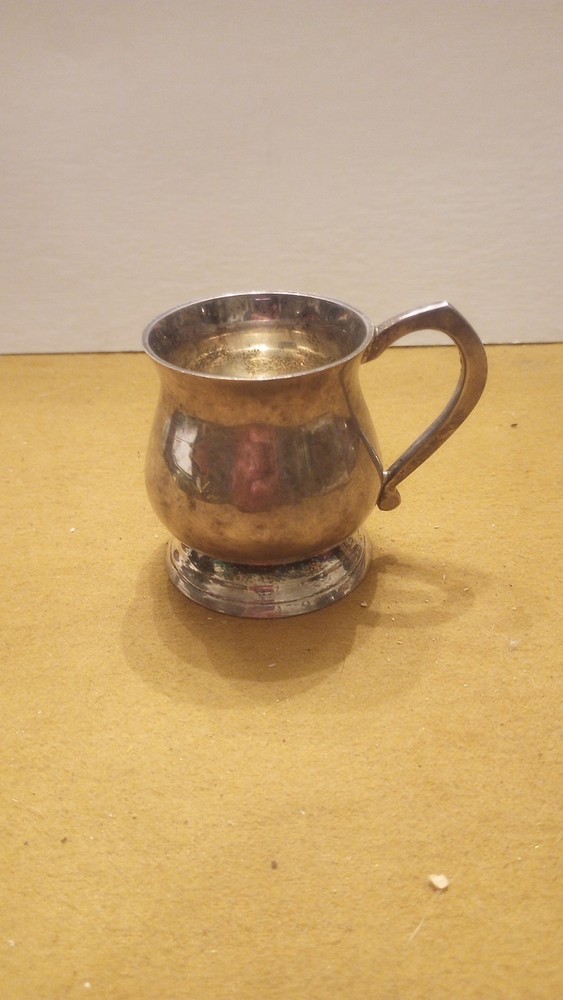 Vintage Crosby EPNS A1 India Footed/Handled Baby Cup NICE!!