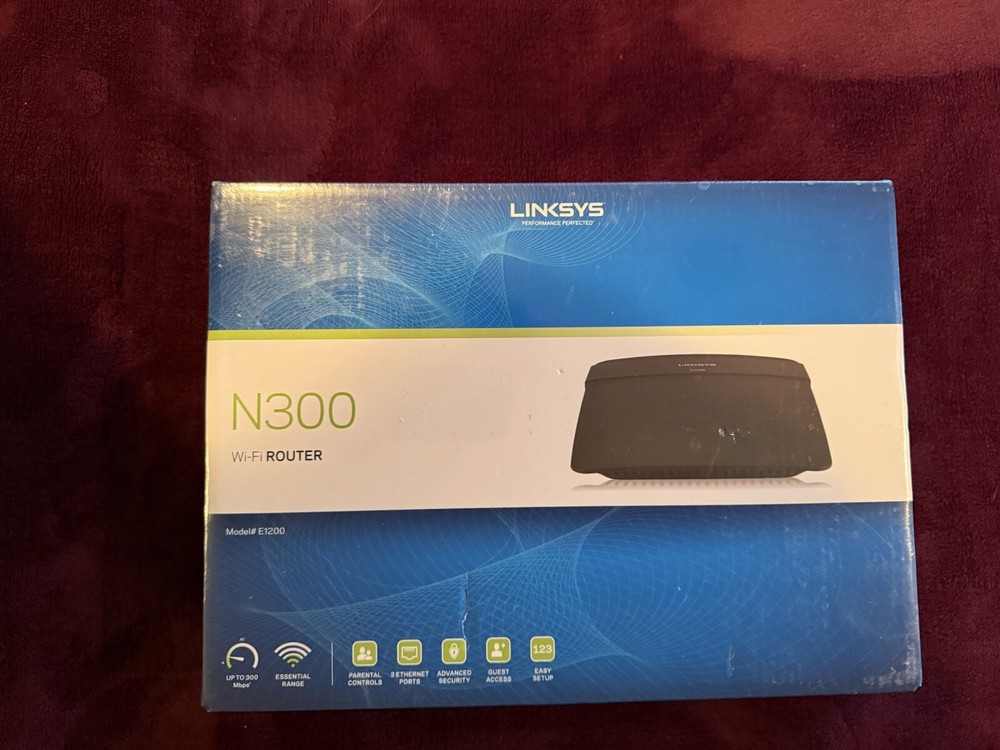 New Linksys N300 WiFi Wireless Router Sealed Package; NIB. Easy Setup