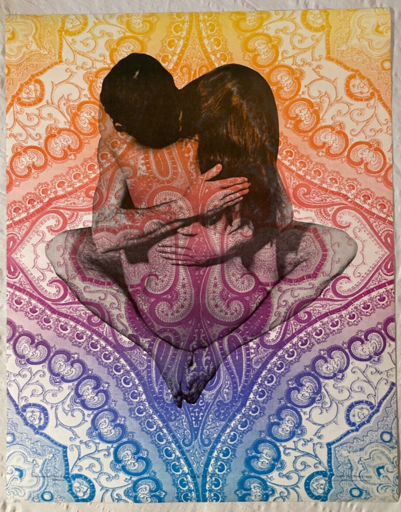 Yab-Yum 1967 Family Dog Head Poster Paul Kagan Textured Matte Psychedelic  Sex