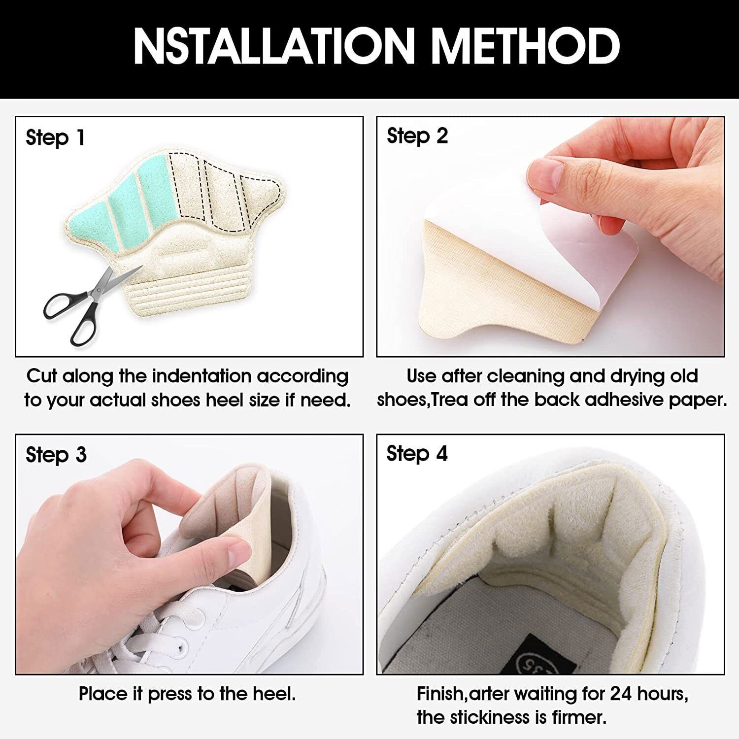 Heel Grips for Loose Shoes Heel Cushion Pads No-Slip Shoe Inserts Half Wholesale