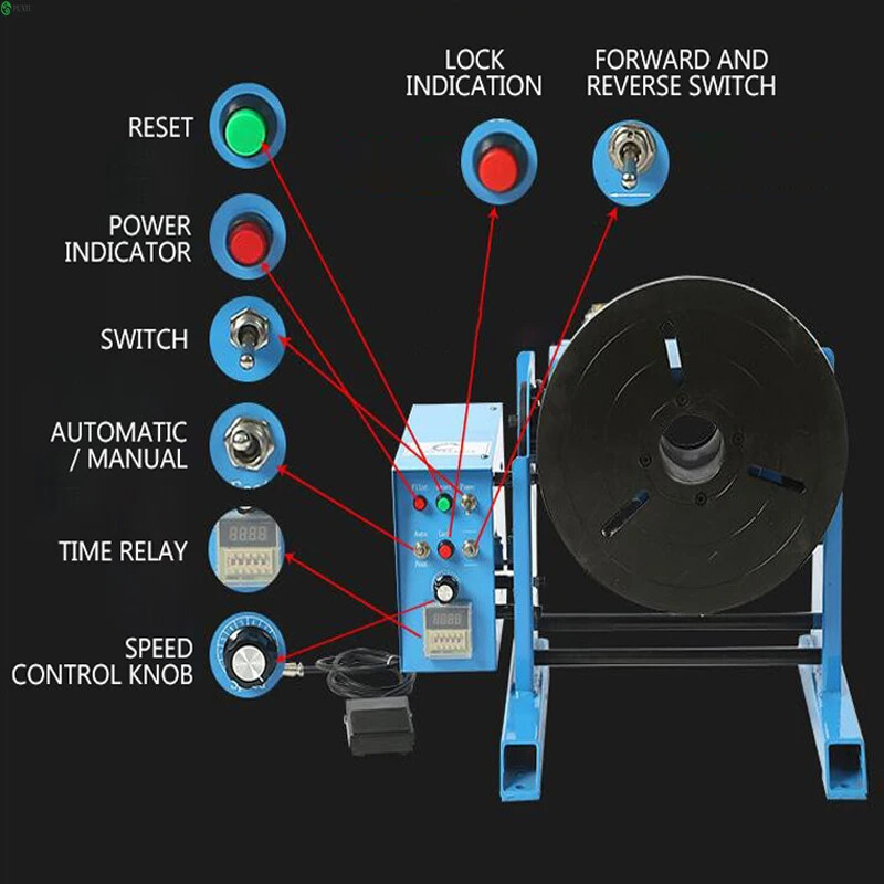 30kg Positioner Automatic Rotary Table Small Welding Tool 30kg Positioner
