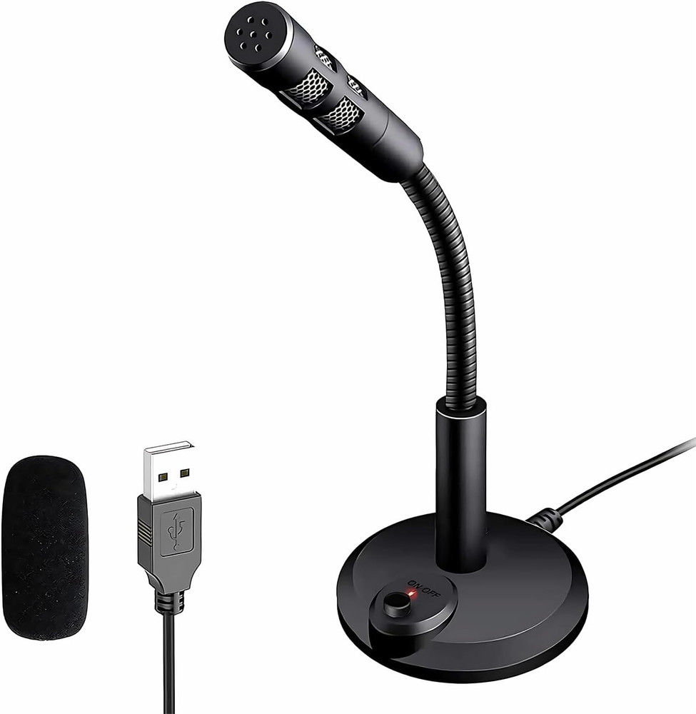 USB Computer Microphone,Plug and Play Desktop PC Laptop Microphone with Mute But