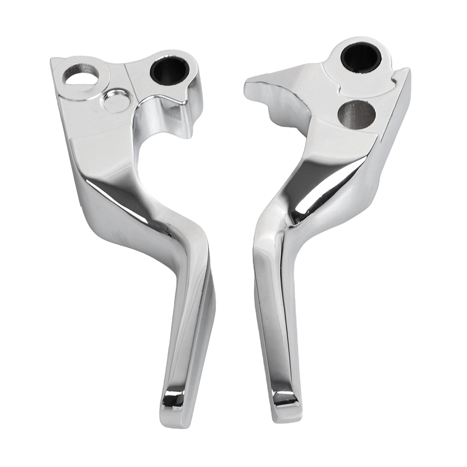 Chrome Shorty Brake Clutch Levers For Harley Softail Dyna Road King EFI FLHRI