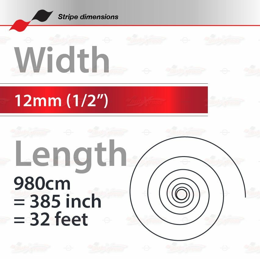 1/2" Roll Vinyl Pinstriping Pin Stripe Solid Line Car Tape Decal Stickers 12mm