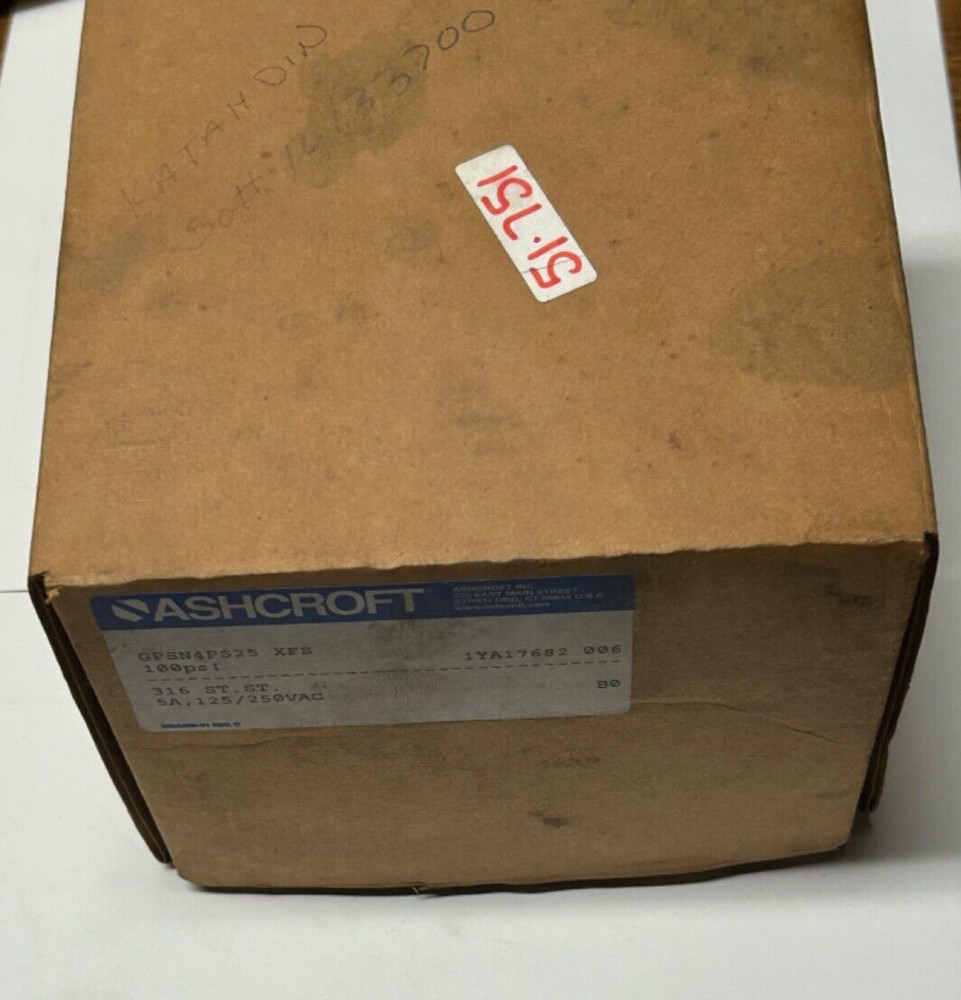NEW ASHCROFT GPSN4PS25-XFS PRESSURE SWITCH