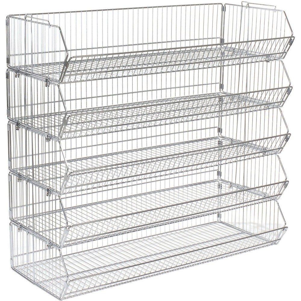 Stackable Wire Storage Bin Rack 48"W x 20"D x 45"H 5 Wire Bins