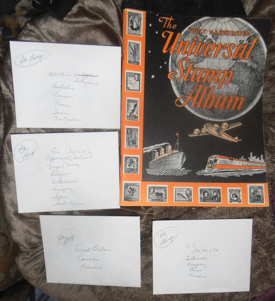 FULLY ILLUSTRATED UNIVERSAL INTERNATIONAL STAMP ALBUM 1965 UNUSED WITH STAMPS