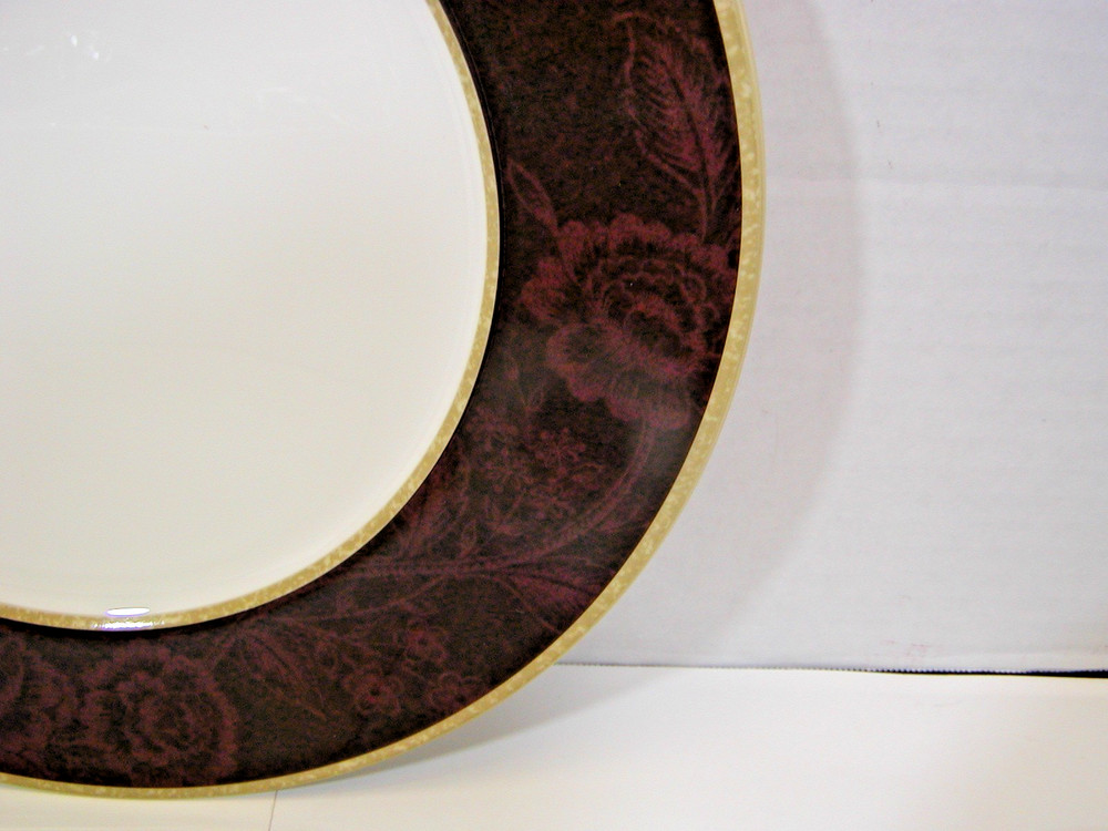 NEW NORITAKE MAHOGANY ROSE 5 PIECE PLACE SETTING