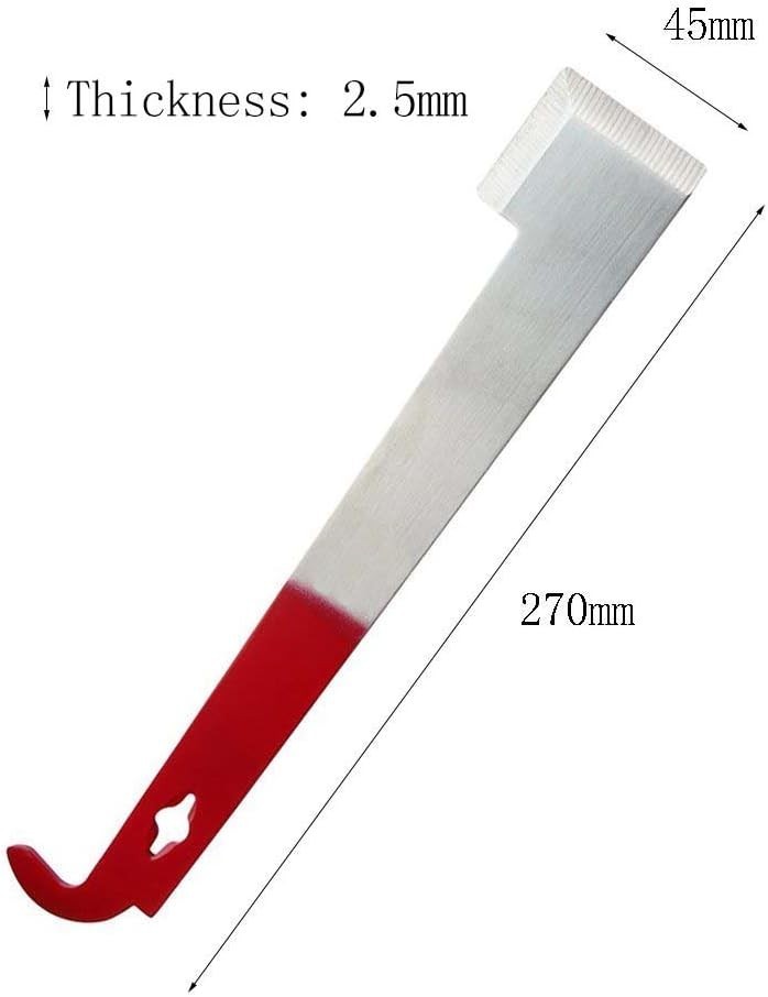 Multi-Functional 10-1/2-Inch J Hook Bee Hive Tool for Efficient Hive Management