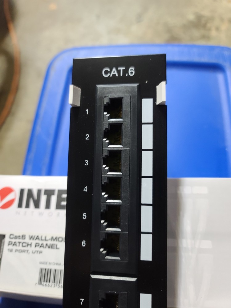 Intellinet 12 Port Cat6 Network Patch Panel Wall-Mount