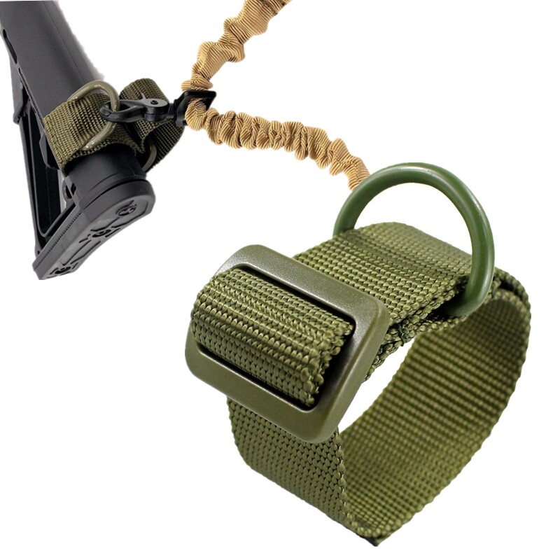 Gun Sling Loop Adapter Adjustable Heavy Duty Nylon Shoulder Strap with D Ring
